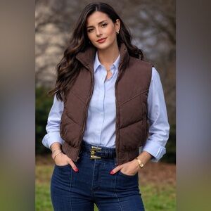 Y2K Cripple Creek Chocolate Brown Vest XS/S